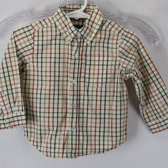 Greendog Boys Button Up Plaid Shirt Size 18mo - Picture 1 of 4